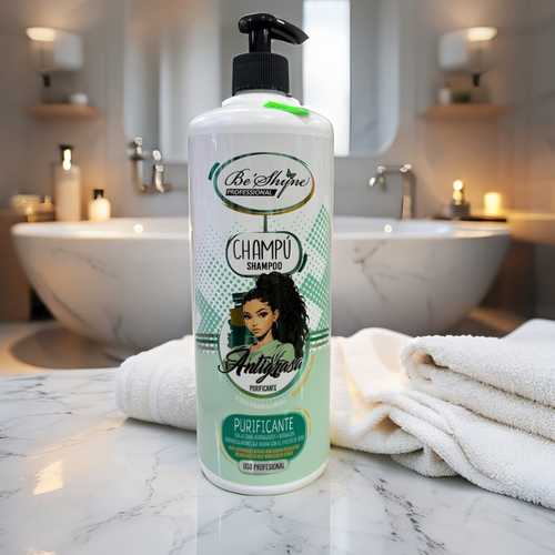 Be'Shyne Purifying Anti-Grease Shampoo for Oily Hair, 250ml bottle, front view.