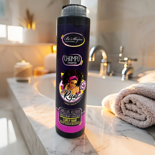 Be'Shyne Curl Shampoo professional frizz control for curly hair.