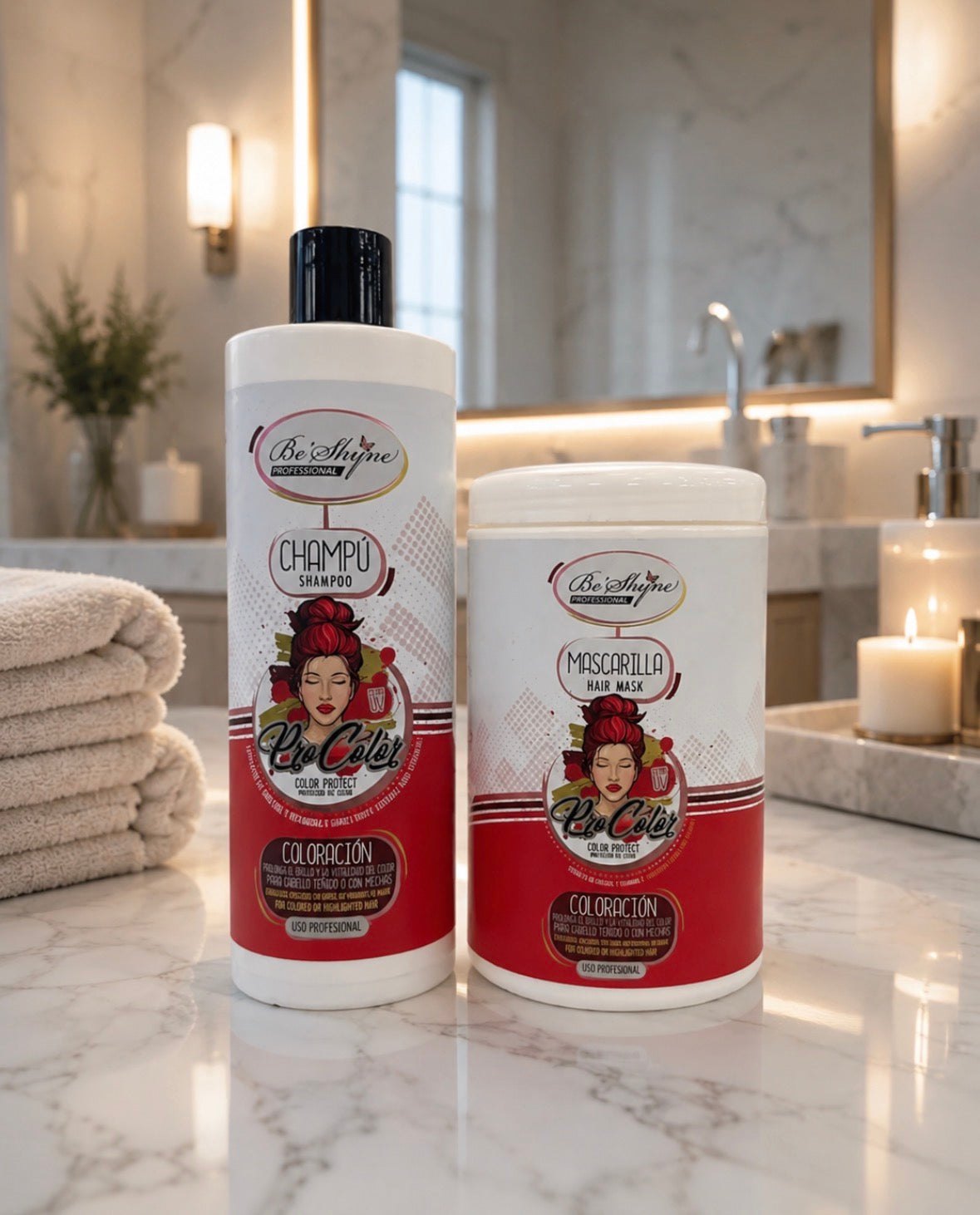 Pack Pro Color Champú + Macarilla - Be'Shyne Professional